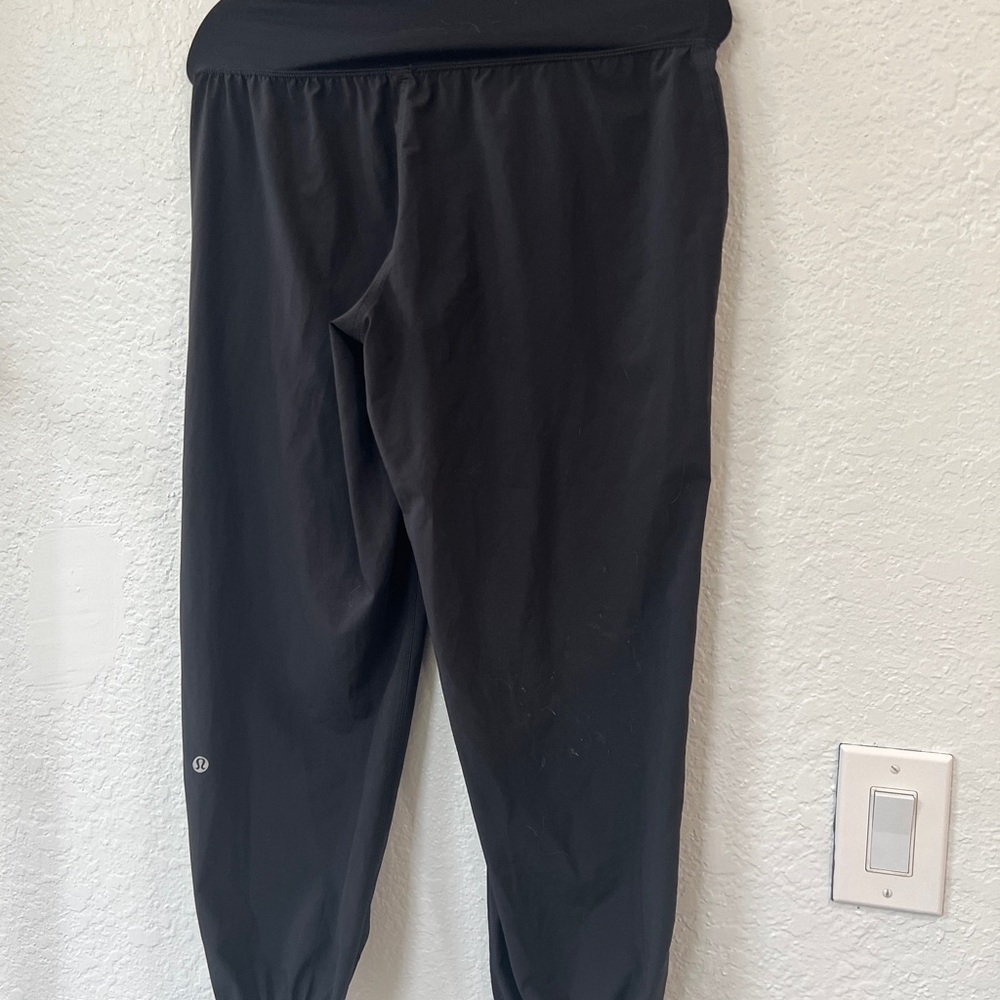 Lululemon Black Track Pants with Elastic Cuffs jogger
